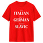 Men Cute Eat Italian Drive German Marry Slavic Humor Saying T Shirts Cotton Men's Clothing Women Vintage 2026 Summer T Shirt