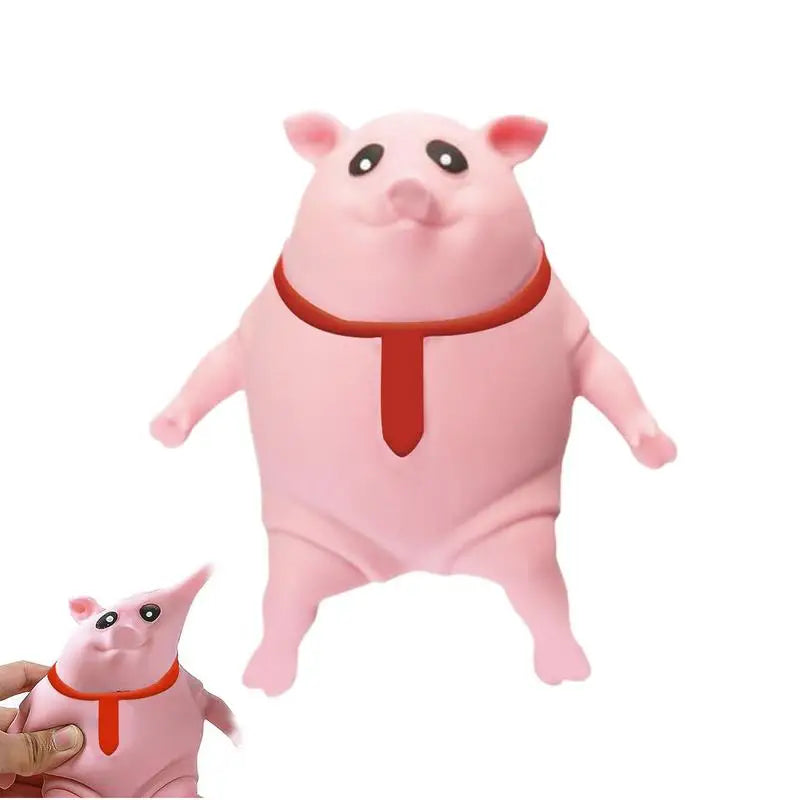 Creative Strange Toy Pig Cartoon Cute Pink La La Pig Toy Vent Pig Whole Person Pinch Music Stress Relief Toy Squeeze Pink Piggy