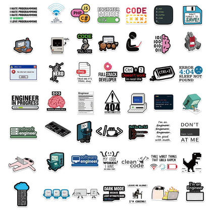 50PCS of Cute MEME Stickers DIY Diary Laptop Luggage Skateboard Graffiti Decals Fun Classic Toys