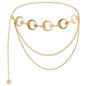 Fashion Golden Tassel Waist Chain Belt Female Bohemian Metal Punk Goth Moon Designer Belts for Women High Quality Dress Chains