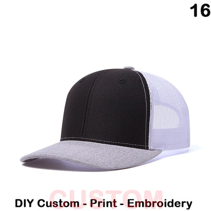 Fedoryn Custom Embroidery Baseball Cap for Men and Women DIY Design Mesh Cap LOGO Print Hat Quality Truck Hat Wholesale Unisex
