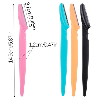 Portable Eyebrow Trimmer Blade Women's Face Shaver Safety Knife Makeup Scraper Hair Removal Tool for Eyebrow Epilation