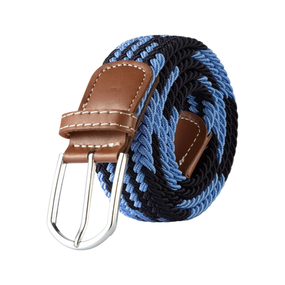 Unisex Elastic Fabric Woven Casual Women Belt Pin Buckle Expandable Braided Stretch Canvas Stylish Leisure Belts for Men