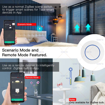 Tuya ZigBee Button Smart Scene Switch Multi-scene Linkage Wireless Remote Control Intelligent Smart Home Requires Zigbee Gateway