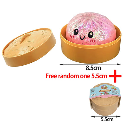 Dumpling Glitter Dumpling Squishy Blind Box Dumplings Sensory Squeeze Toy for Stress Relief Desktop Decoration Free one 5.5cm