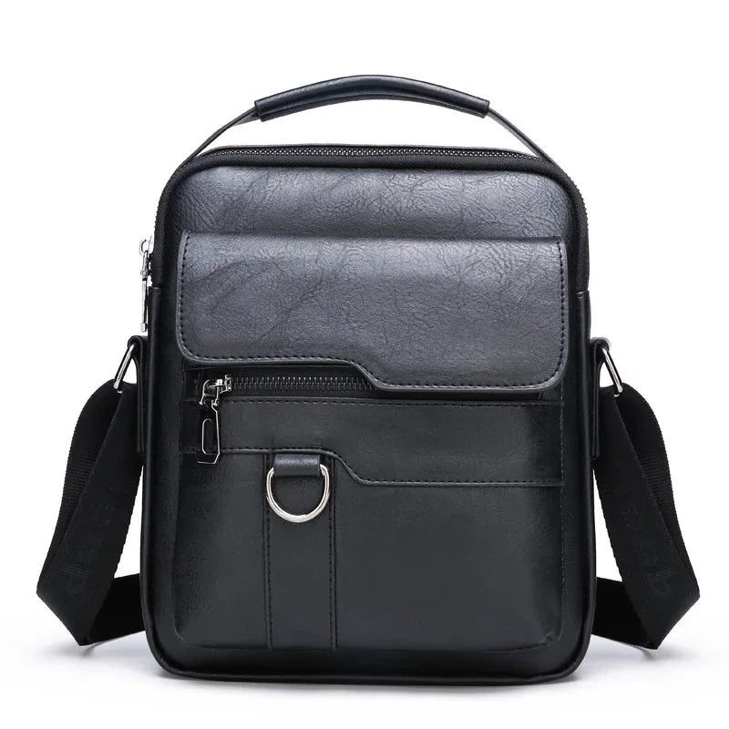 Brand Men Shoulder Bag for 9.7" iPad Men PU Leather Flaps Men's Crossbody Bags Business Flap Male Solid Messenger Bag Travel Bag