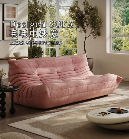 Ins Wind Caterpillar Fabric Sofa Chair Lazy Can Lie Down Living Room Bedroom Lazy Sofa Internet Celebrity Single Sofa
