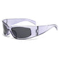 New Y2K Silver Sunglasses Out Future Sense Of Technology Hot Girls Net Red Sun Glasses Women Glasses Trendy Men UV Eyewear