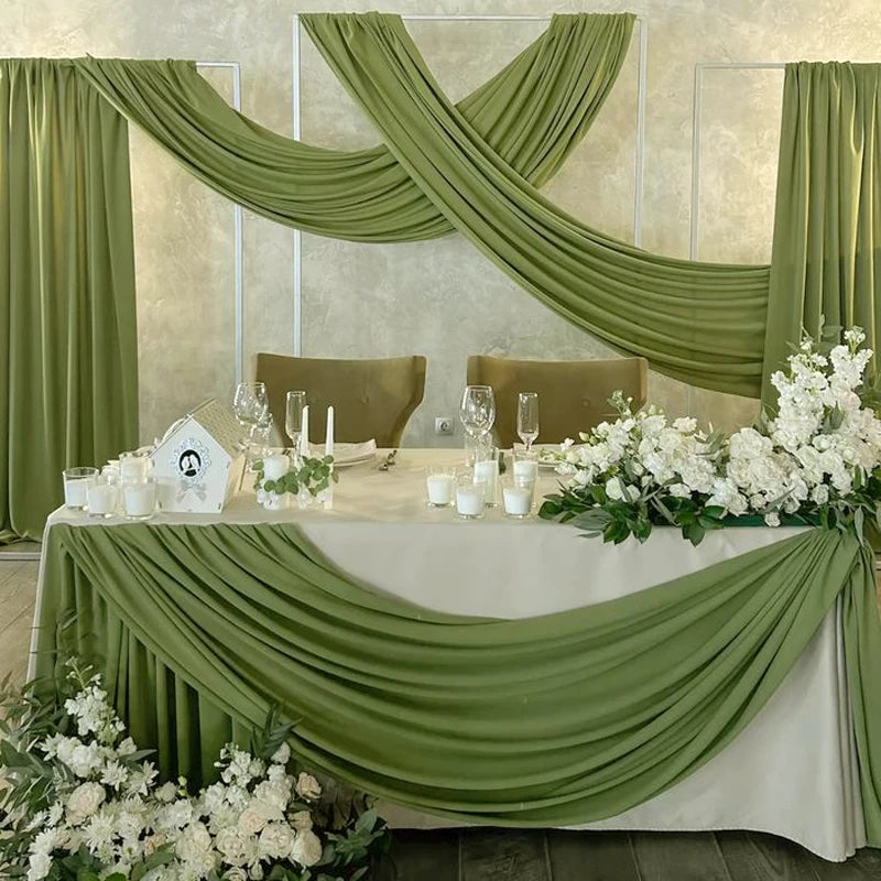 Wide 170cm Soft Stretchy Fabric Wedding Decoration Curtains Cloth Background Drap Handmade DIY Stretch Knitted Material