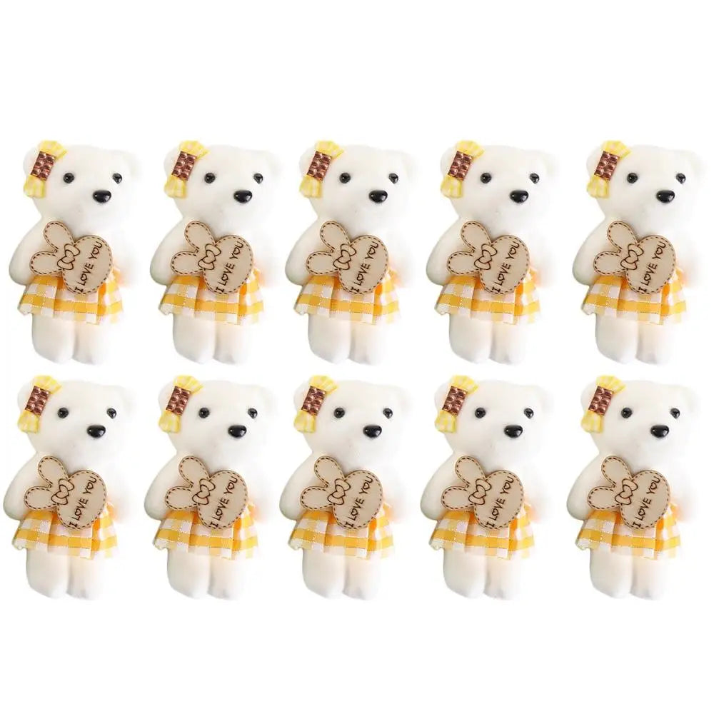 10pcs/bag Foam Bear Bear Plush Foam Toys Plush Animal Cartoon Mini Bear Flower Bouquet 10cm Plush Doll Cartoon Bouquet Doll