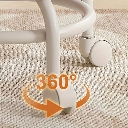 Portable Multi-Functional Swivel Stool with Universal Casters Indoor Outdoor Small Bench for Floor Cleaning & Daily Use