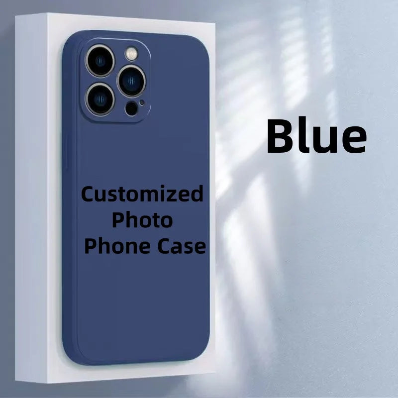 Couple Customization Phone Case For iPhone 18 17 16 15 14 13 12 11 Pro Xs Max Plus Mini XR 17e 16e Air DIY Photo Silicone Cover