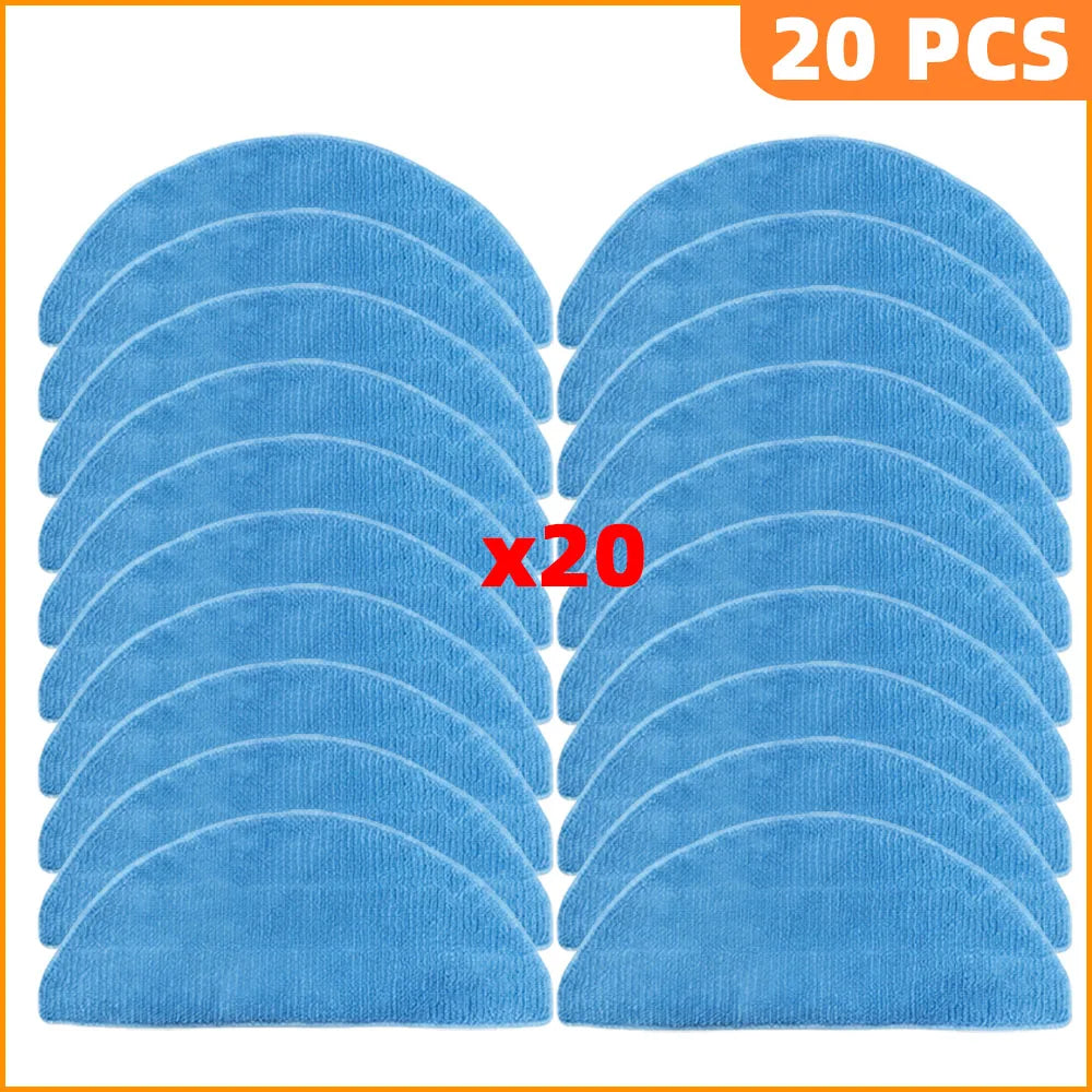 Compatible For iLife A30 Pro Robot Vacuum Cleaner Replacement Parts Kit Main Brush Side Brush HEPA Filter Mop Cloth Dust Bag