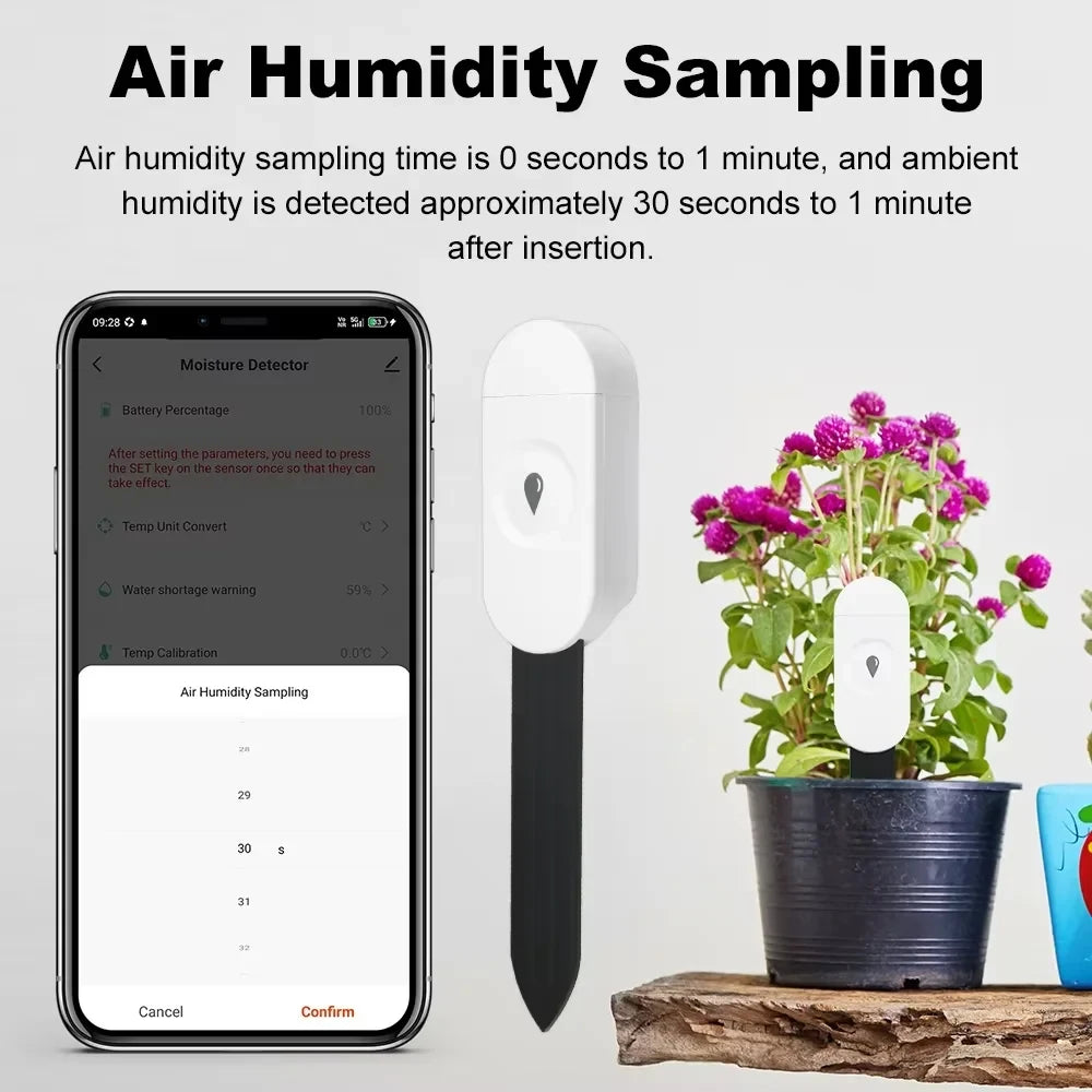 Zigbee Soil Tester Moisture Sensor Meter Tuya Temperature Humidity Moisture Detector For Plants Smart Home Automation Irrigation