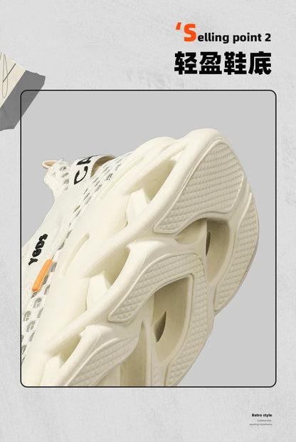 Breathable Mesh Summer Men Platform Sneakers Lightweight Casual Loafers Shoes for Running Tennis Hiking Outdoor Daily Wear