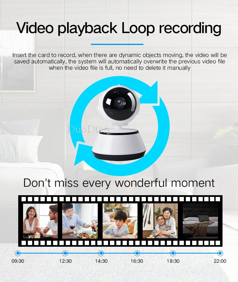 3MP WiFi Camera Home PTZ IP Camera Color Night Audio Wireless Surveillance Camera Auto Home Tracking Security CCTV Camera
