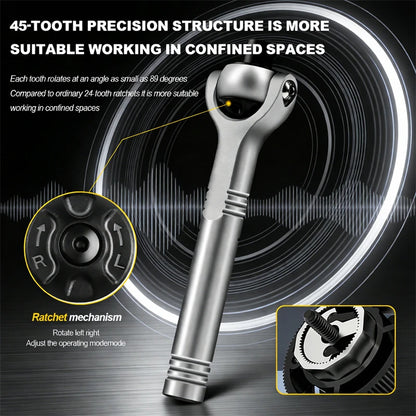 2026 New Ratchet Screwdriver Set Magnetic Wrench Semi-automatic Multi-purpose Sleeve Toolbox Bicycle Repair Tools DIY Tools Kit