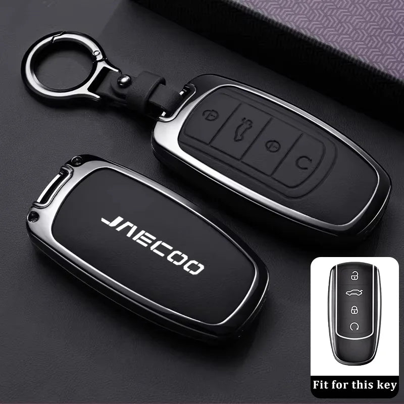 Car Key Case for Chery Jaecoo J7 7 PHEV J5 5 EV 2025 J8 8 2026 Keychain Remote Cover Shell Housing Ring Holder Fob Accessories