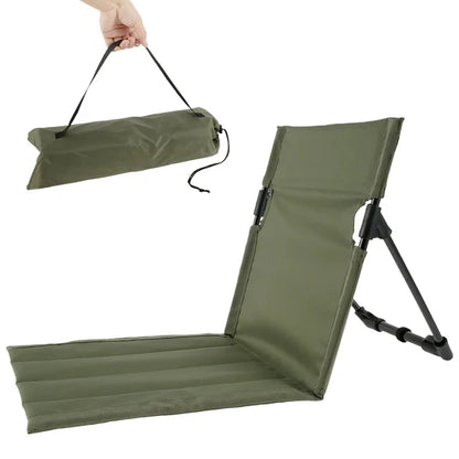 Outdoor Camping Folding Chair Portable Foldable Camping Chair Lazy Chair Backrest Cushion For Fishing Barbecues Beach Picnic