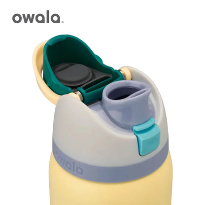 Owala portable cup, one handed open lid, large capacity water cup, straw cup, insulated cup, 710mL | Sunny Daze