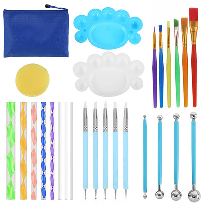 Mandala Dotting Tools for Rock Painting Kits Dotting Art Pen Paint Stencil Drawing Stylus Brush Art Supplies Mandala Art Tool