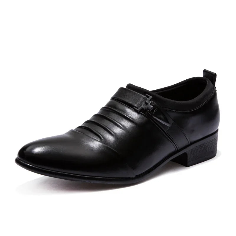 Hot Sale Dress Shoes Man Big Size 48 Casual Business Leather Shoes Men Pointed Toe Wedding Shoe Classic White Men's Formal Shoes