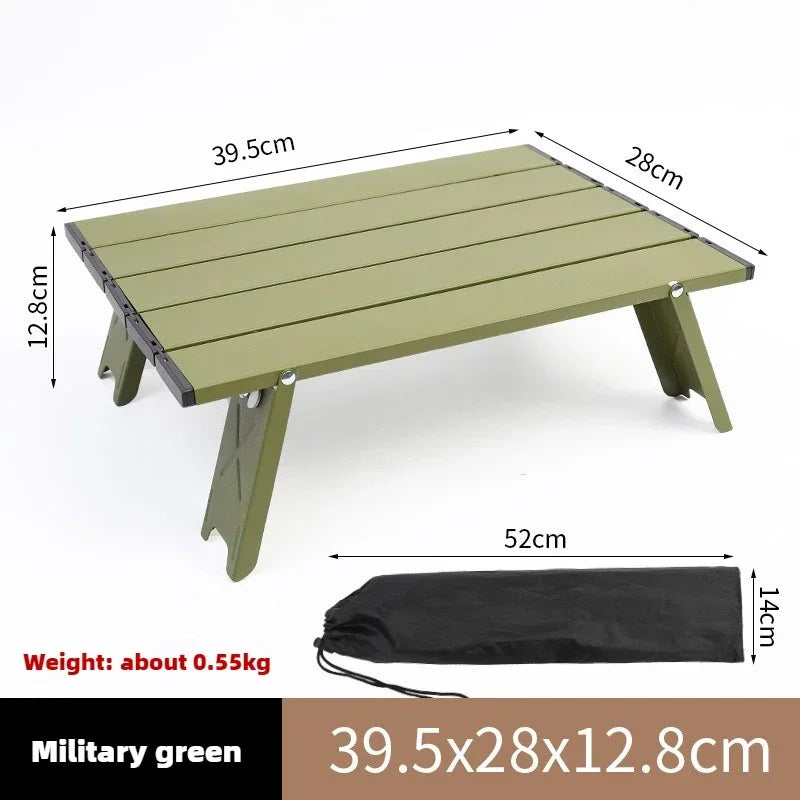 Seasonal Clearance Ultralight Foldable Camping Table, Portable Mini Aluminum Table for Beach, Garden Party, Hiking &Outdoor Trip