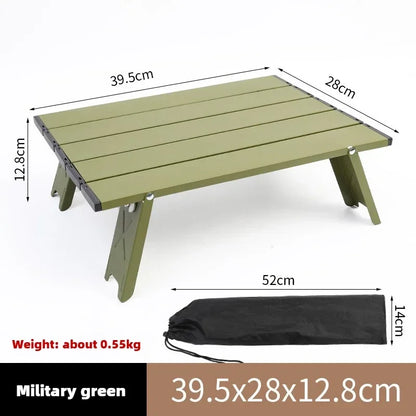 Seasonal Clearance Ultralight Foldable Camping Table, Portable Mini Aluminum Table for Beach, Garden Party, Hiking &Outdoor Trip