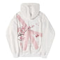 Hot Sweet Sparkling Rhinestone Mesh Transparent Hoodie Y2K Womens Fashion Sexy Backless Oversized Hoodie Casual Pullover Tops