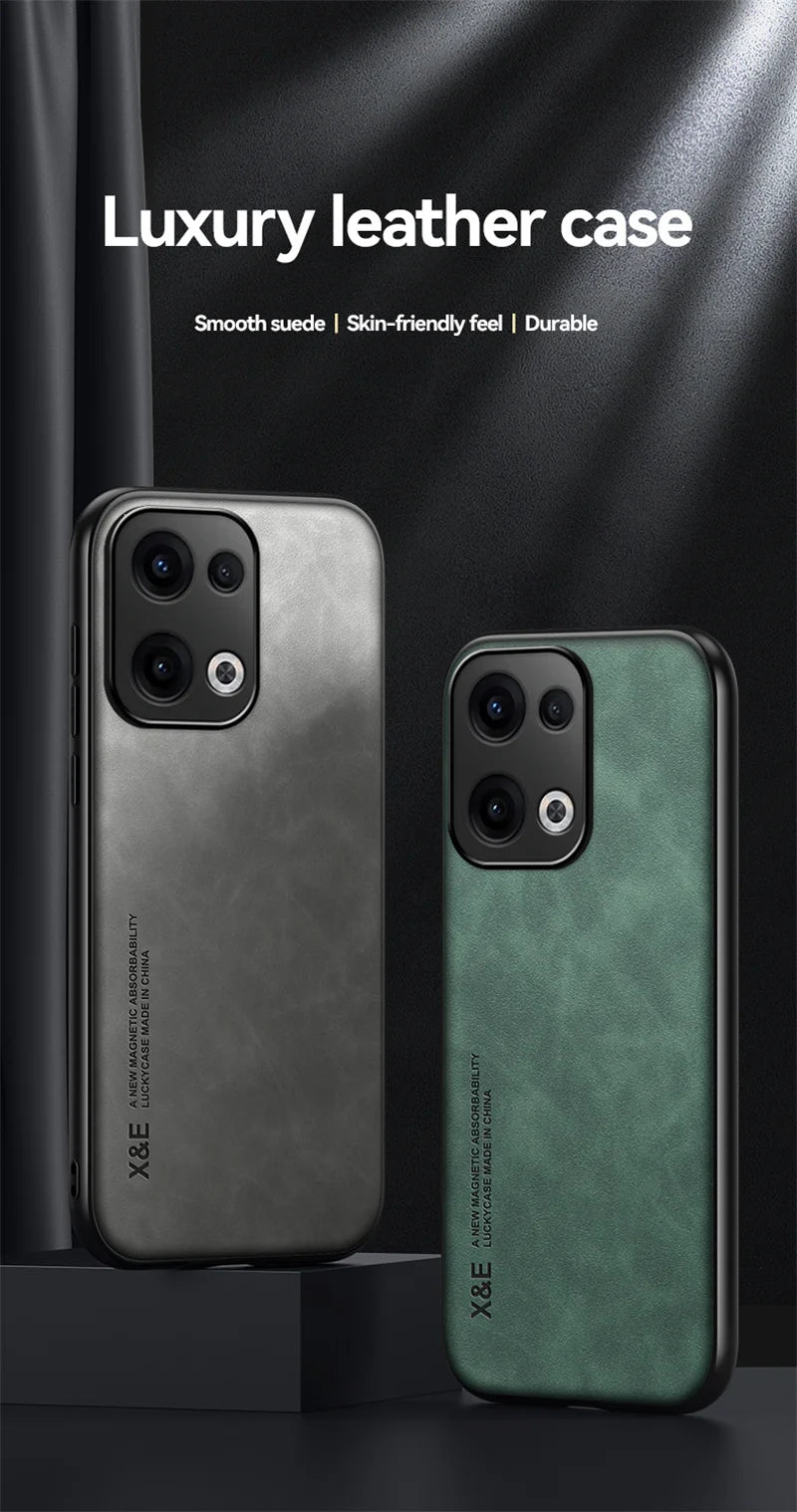Funda For Oppo Reno 13 Pro 13F 4G 5G Case Car Magnetic Holder Leather Phone Case for Reno13 13pro 5G Soft Frame Shockproof Cover