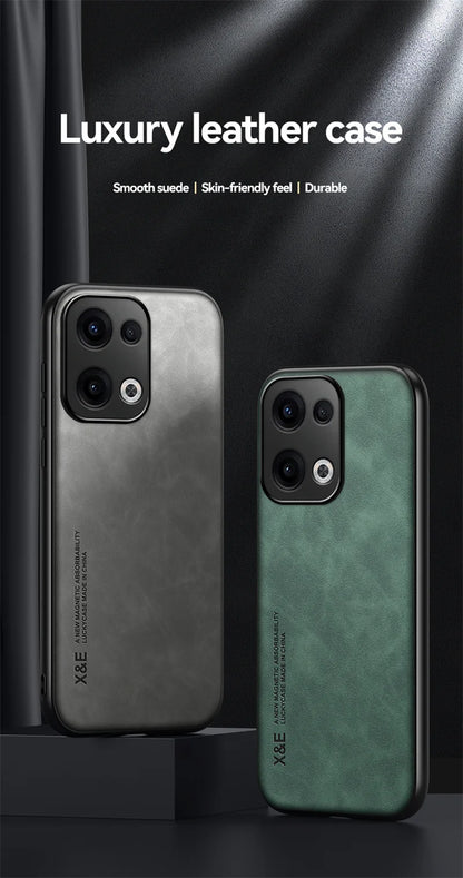 Funda For Oppo Reno 13 Pro 13F 4G 5G Case Car Magnetic Holder Leather Phone Case for Reno13 13pro 5G Soft Frame Shockproof Cover