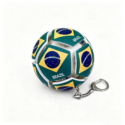 Soccer Ball Fidget Button Keychain Clicky Stress Relief Toy 3D Soccer Football Sport Ball for Men Women Car Key Handbag Gift