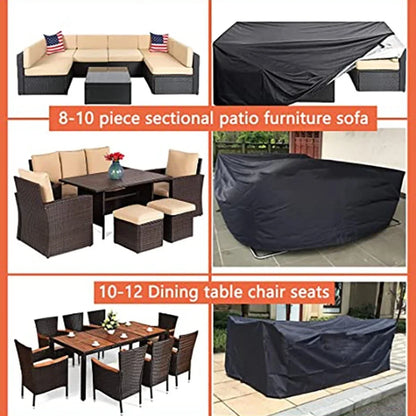 Universal, Full size Garden Furniture Cover Set - Chair Cover & Sofa Table Cover, UV Resistant & Waterproof