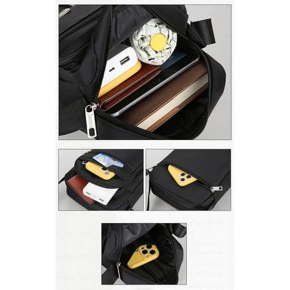 Waterproof Men Crossbody Bags Male Nylon Shoulder Bags Boy Messenger Bag Man Handbags For Travel Casual Large Satchel Grey Bags