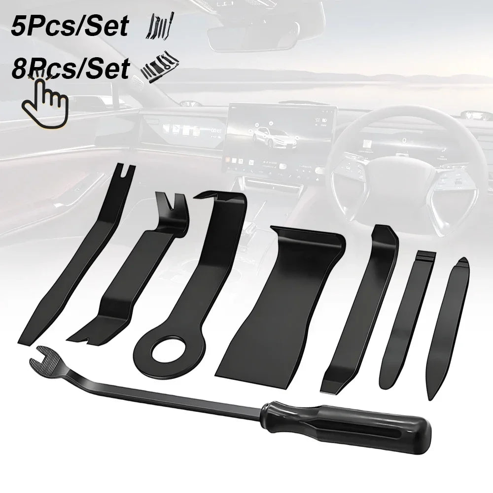 1-8Pcs Auto Trim Removal Tool Kit, No Scratch Plastic Pry Tool Kit - Interior Door Panel Clip Fastener Removal Set For Vehicle