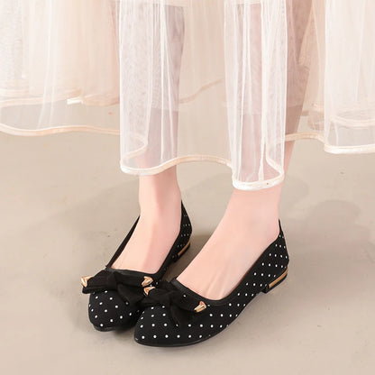 Spring / Autumn Elegant  Butterflly Low Heel Casual Shoes Fashionable Best Selling New Comfortable and Lightweight Women's Shoes