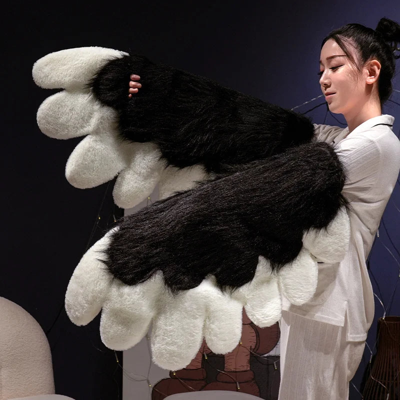 Fursuit Paw Gloves Boots Giant Wearable Wing Accessories Plush Toys Furry Cosplay Cat Bear Shoes Cute Fluffy Animal Manga Party
