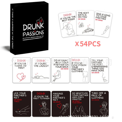 Drunk Passions Lovers Couples Drinking Game Tarot Cards Deck Board Game For Anniversary Party Fun Exciting Romantic Night