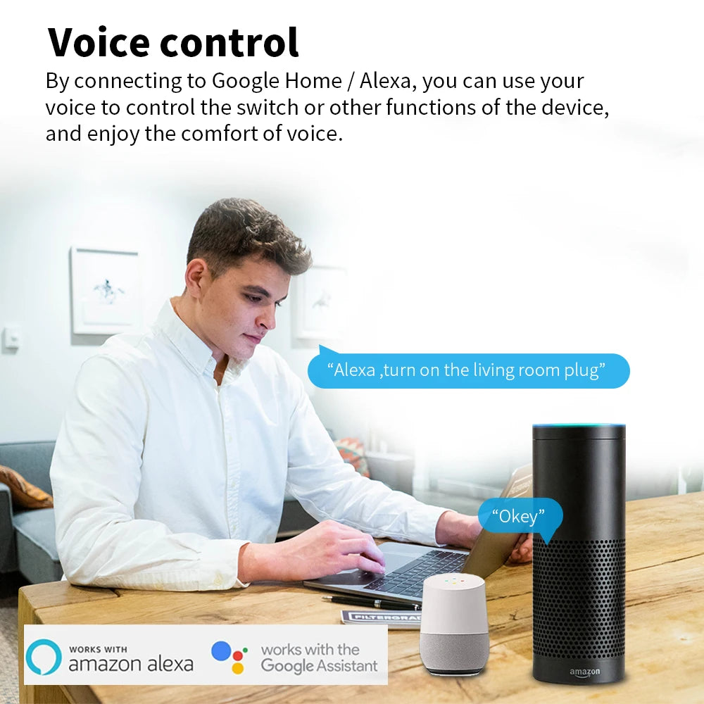 Tuya ZigBee Smart Socket Supporting Google/Alexa Voice Control| Requires Gateway| Remote Scheduling/Power Consumption Statistics