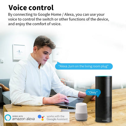 Tuya ZigBee Smart Socket Supporting Google/Alexa Voice Control| Requires Gateway| Remote Scheduling/Power Consumption Statistics
