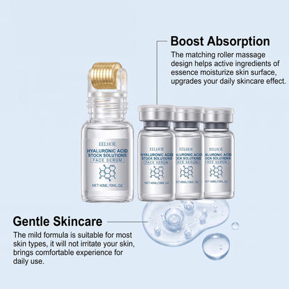 Niacinamide Microneedle Roller Serum Facial Serum Kit 0.25mm Hydrating Moisturizing Portable Beauty Tool Skin Care Gift Set 30ml