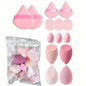 33pcs beauty set makeup kit  large and small beauty sponges for flawless makeup application and removal of makeup full set