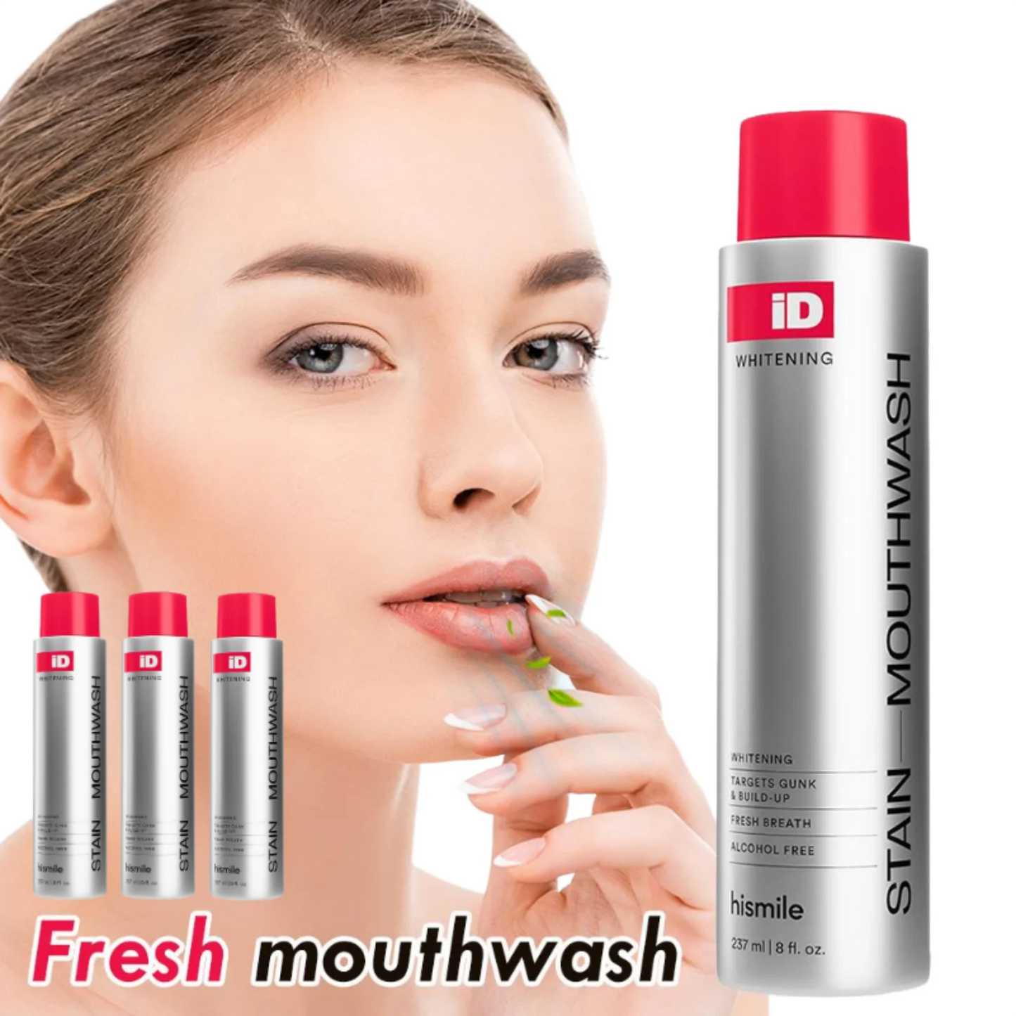 Brightening Mouthwash Remove Plaque & Stains Enamel Safe No Sensitivity Fresh Breath Deep Cleaning Mint Oral Care 237ml