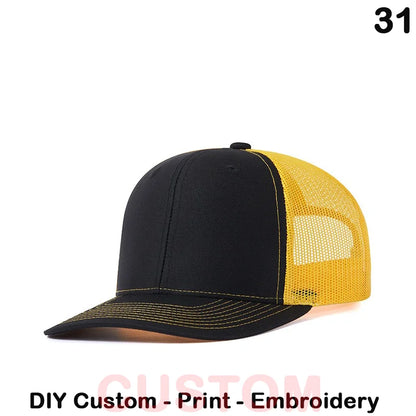 Fedoryn Custom Embroidery Baseball Cap for Men and Women DIY Design Mesh Cap LOGO Print Hat Quality Truck Hat Wholesale Unisex