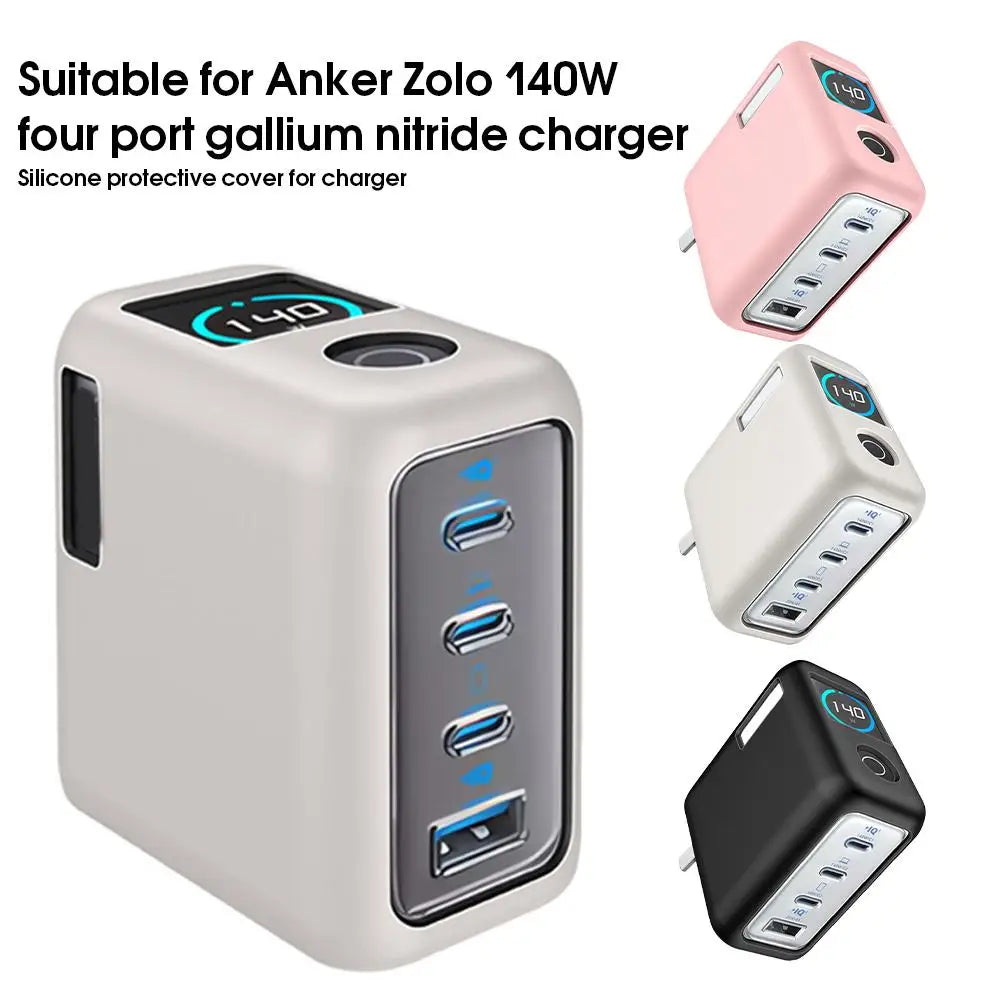 Soft Silicone Protective Case For Anker Zolo 140W Power Bank Portable Travel Shockproof Waterproof Carrying Protective Case