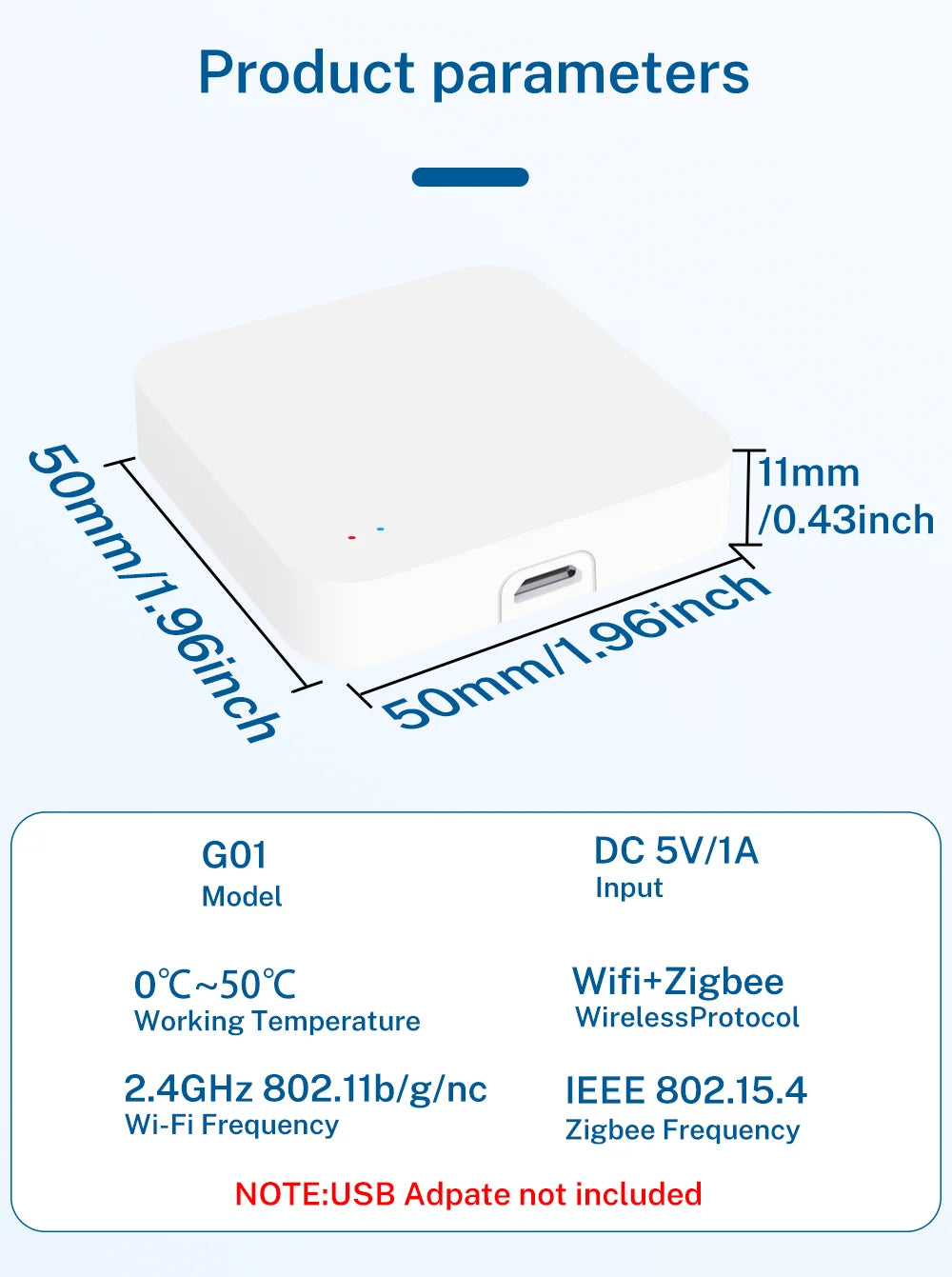 Tuya Zigbee 3.0 Gateway Hub Smart Home Wireless Bridge Smart Life APP Remote Control Automation Device Works with Alexa Google