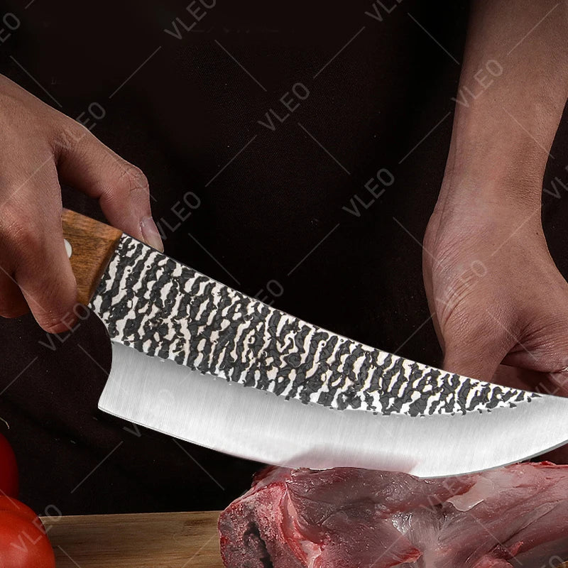 WXCOO Professional Kitchen Chef Boning Knife Forged Stainless Steel Handmade Fishing Knife Meat Cleaver Butcher Knife