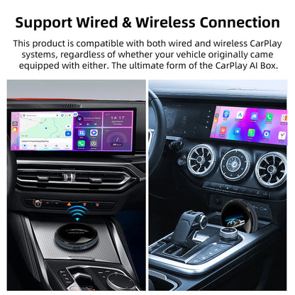 Ai Box 4+64GB 2026 Wireless Android Auto For Apple CarPlay WiFi Plug And Play Adapter Smart AI Box with Youtube Netflix TikTok