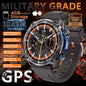 2025New Men Military GPS Map Smart Watch T-Rex3 Compass 4GB Memory 1000mAh Battery 10ATM Waterproof HD Bluetooth Call Smartwatch