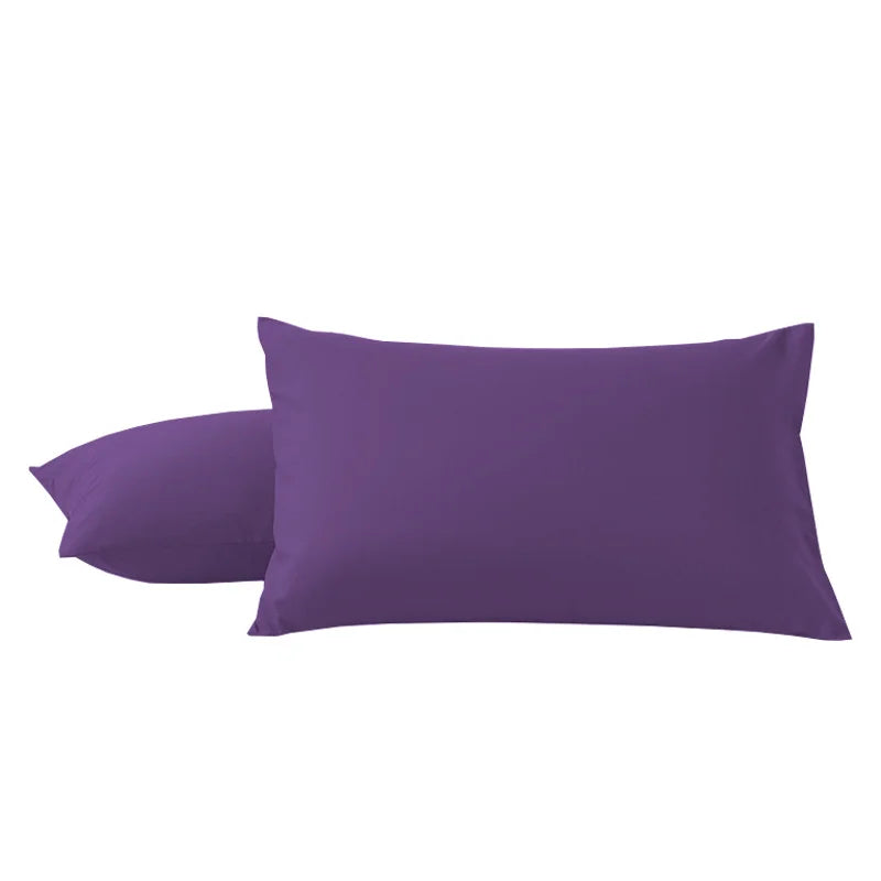 2Pcs Pack Microfiber Pillowcases Solid Color, Envelope Closure, Machine Washable, Woven Fabric, for Bedroom, Living Room